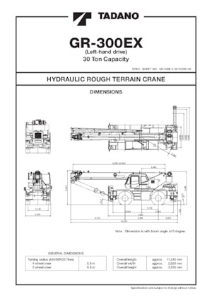 Gru fuoristrada Tadano GR-300EX-3