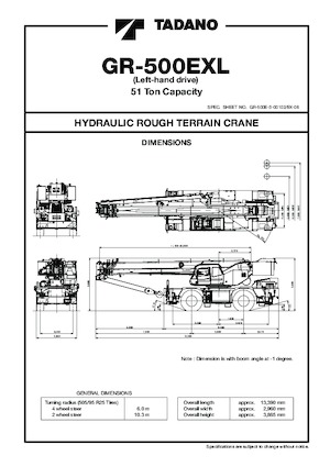 Gru fuoristrada Tadano GR-500EXL