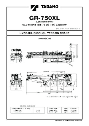 Gru fuoristrada Tadano GR-750XL-3