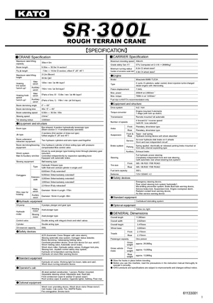 Gru fuoristrada Kato SR 300 L 4x4