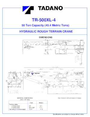 Gru fuoristrada Tadano TR-500XL-4