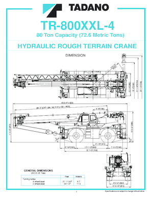 Gru fuoristrada Tadano TR-800XXL-4