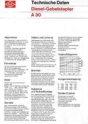 Carrelli elevatori fuoristrada O&K A 30 B
