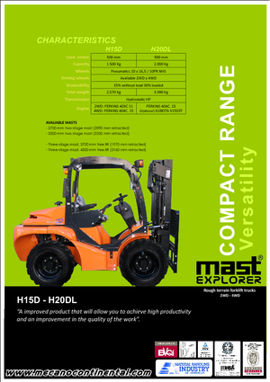 Carrelli elevatori fuoristrada Mast Explorer H 20 DL