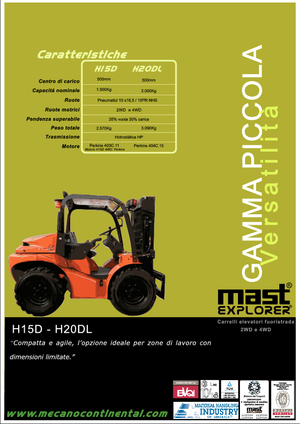 Carrelli elevatori fuoristrada Mast Explorer H 20 DL