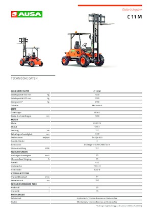 Carrelli elevatori fuoristrada Ausa C 11 M