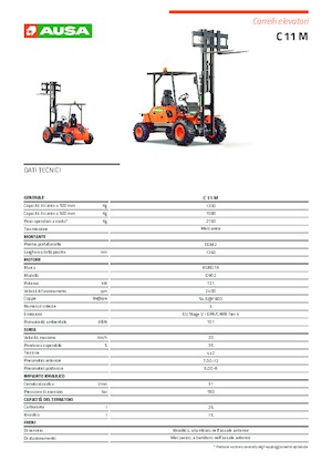 Carrelli elevatori fuoristrada Ausa C 11 M