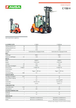 Carrelli elevatori fuoristrada Ausa C 150 H