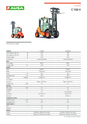 Carrelli elevatori fuoristrada Ausa C 150 H