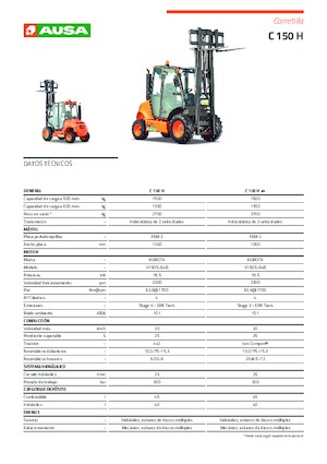 Carrelli elevatori fuoristrada Ausa C 150 H