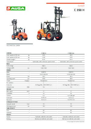 Carrelli elevatori fuoristrada Ausa C 350 H