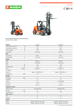 Carrelli elevatori fuoristrada Ausa C 201 H x2