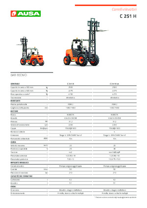 Carrelli elevatori fuoristrada Ausa C 251 H x2
