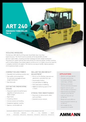 Compattatori stradali statici gommati Ammann ART 240
