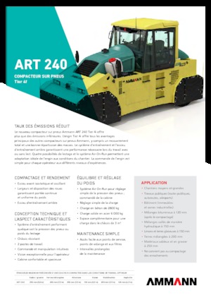 Compattatori stradali statici gommati Ammann ART 240