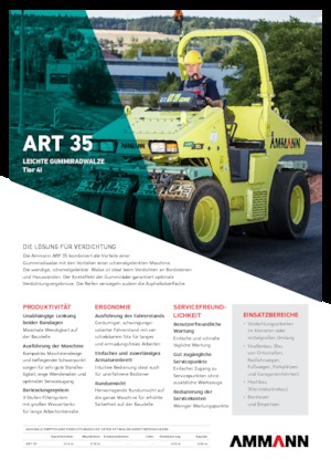 Compattatori stradali statici gommati Ammann ART 35