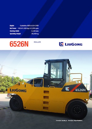 Compattatori stradali statici gommati Liugong 6526N