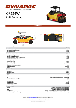 Compattatori stradali statici gommati Dynapac CP 224 W