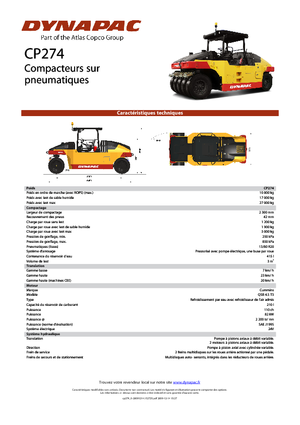 Compattatori stradali statici gommati Dynapac CP 274