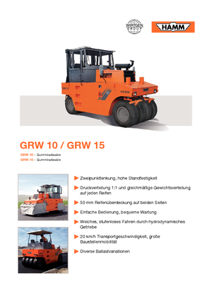 Compattatori stradali statici gommati Hamm GRW 15