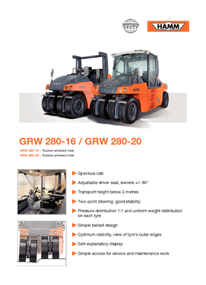 Compattatori stradali statici gommati Hamm GRW 280-16