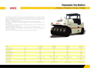 Compattatori stradali statici gommati YTO LTP2030