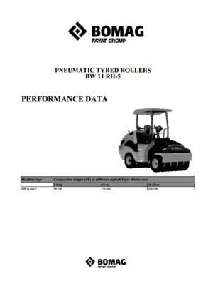 Compattatori stradali statici gommati Bomag BW 11 RH 5