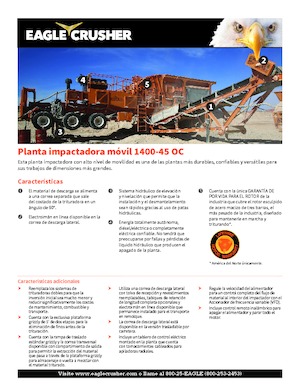 Impianti di riciclaggio calcinacci Eagle Crusher 1400-45 OC
