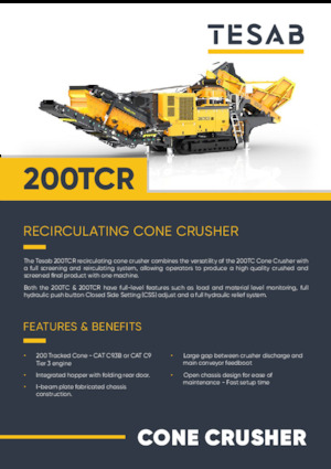 Impianti di riciclaggio calcinacci Tesab 200TCR