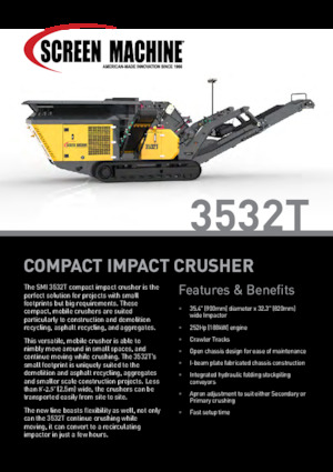 Impianti di riciclaggio calcinacci Screen Machine Industries  3532T
