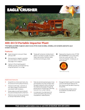 Impianti di riciclaggio calcinacci Eagle Crusher 400-04 CV