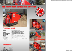 Impianti di riciclaggio calcinacci Red Rhino 4000 Mini