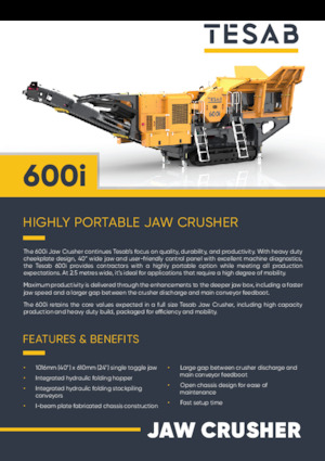 Impianti di riciclaggio calcinacci Tesab 600i