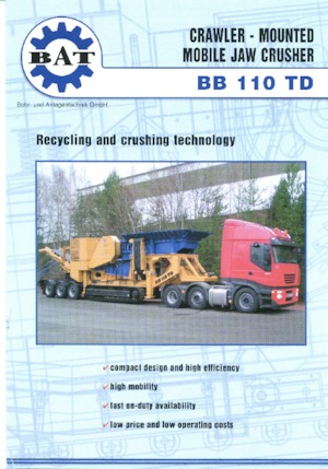 Impianti di riciclaggio calcinacci BAT BB 110 TD