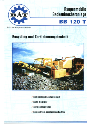 Impianti di riciclaggio calcinacci BAT BB 120 T