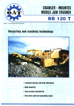 Impianti di riciclaggio calcinacci BAT BB 120 T