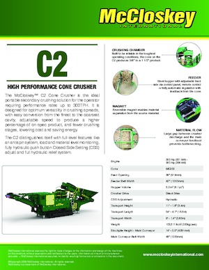 Impianti di riciclaggio calcinacci McCloskey C2