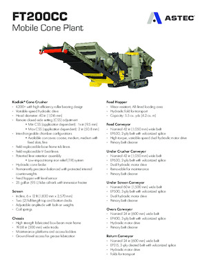 Impianti di riciclaggio calcinacci Astec FT200CC