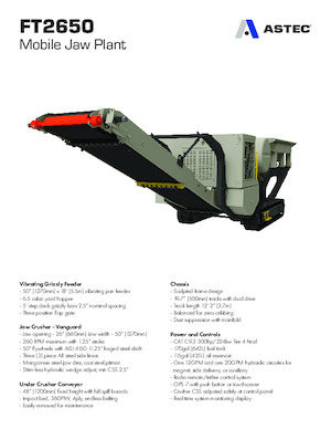 Impianti di riciclaggio calcinacci Astec FT2650