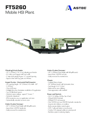 Impianti di riciclaggio calcinacci Astec FT5260