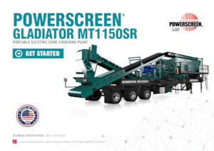 Impianti di riciclaggio calcinacci Powerscreen Gladiator MT1150SR