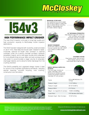 Impianti di riciclaggio calcinacci McCloskey I54v3