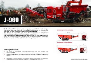 Impianti di riciclaggio calcinacci Terex-Finlay J 960