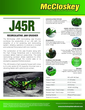 Impianti di riciclaggio calcinacci McCloskey J45R