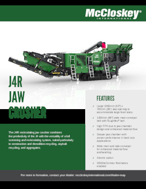 Impianti di riciclaggio calcinacci McCloskey J4R