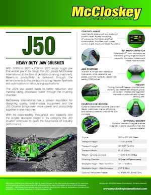 Impianti di riciclaggio calcinacci McCloskey J50