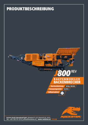Impianti di riciclaggio calcinacci Rockster J800rev