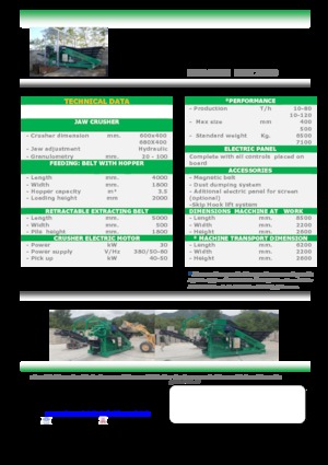 Impianti di riciclaggio calcinacci Komplet LEM 7040