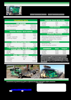 Impianti di riciclaggio calcinacci Komplet LEM TRACK 7040