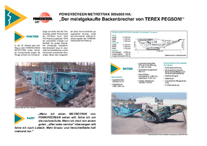 Impianti di riciclaggio calcinacci Powerscreen Metrotrak